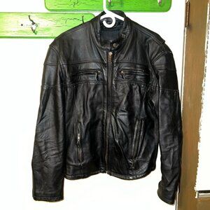 Vintage Zony Inc Heavy Duty Genuine Leather Motorcycle Jacket Size M
